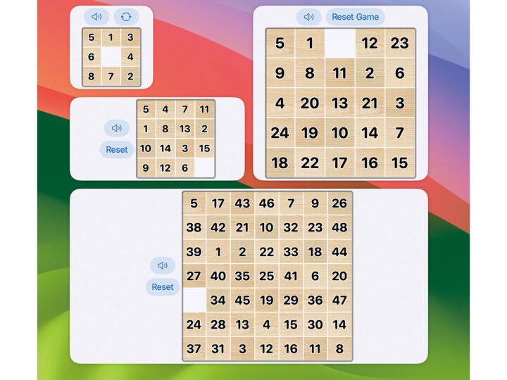 Macのスライドパズルアプリで頭の体操！ アプリ「Slide Puzzle Classic Widget」