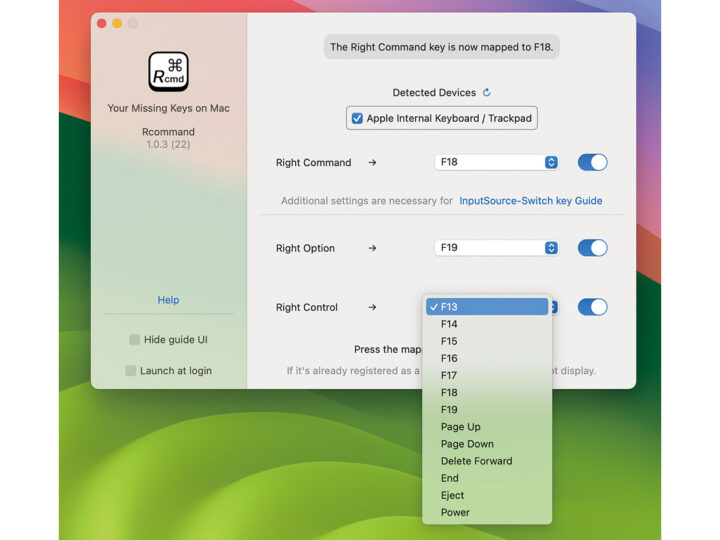 Macで修飾キーをファンクションキーにリマップ！ アプリ「Rcommand」で作業効率アップへ！