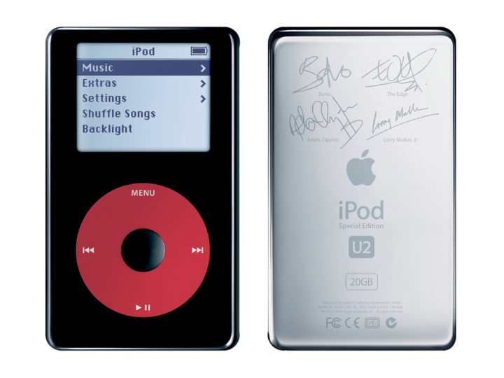 黒い筐体に赤いクリックホイールの特別モデル「iPod U2 Special Edition」。異例のアーティストコラボは「大ヒット」を記録